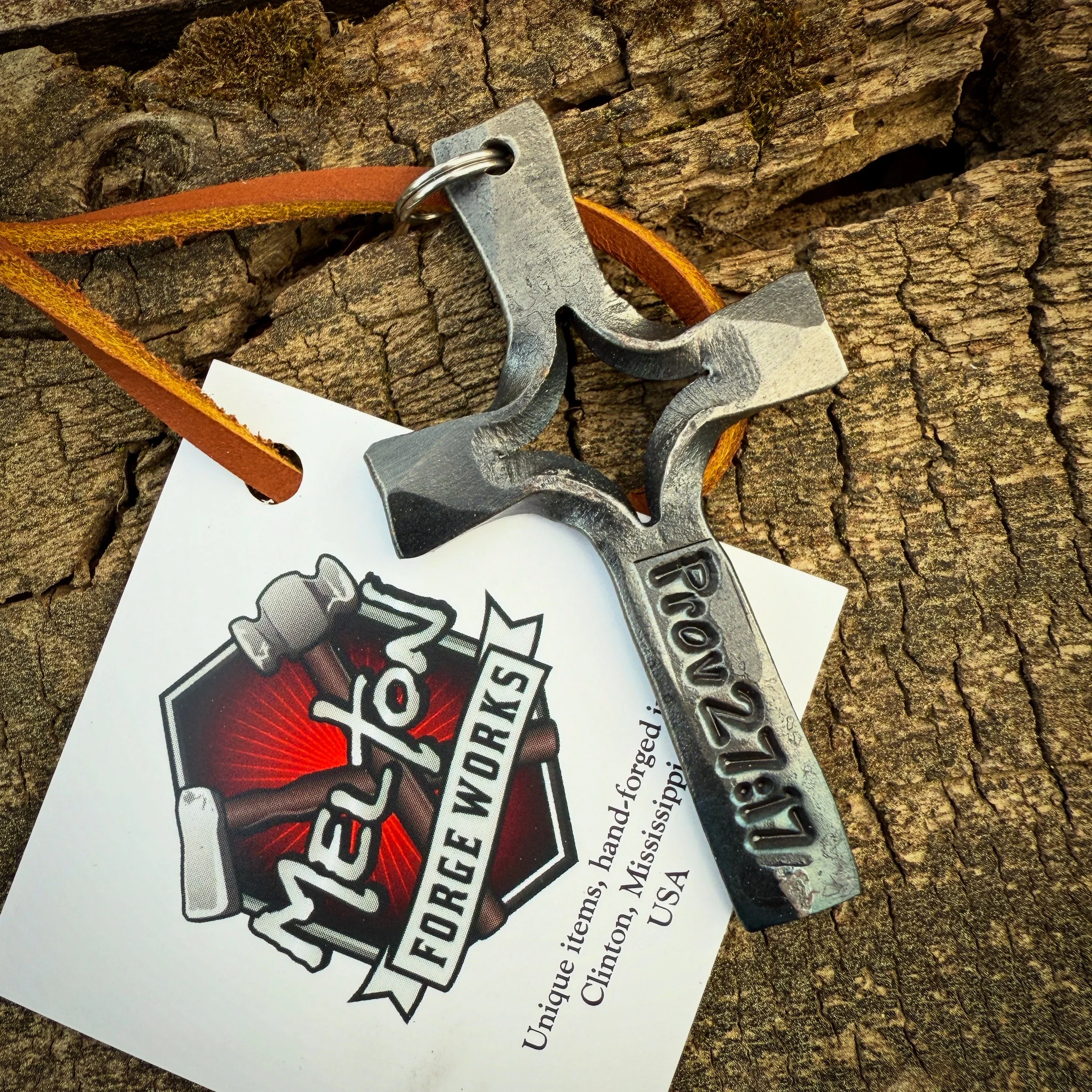 hand forged keychain cross — Melton Forge Works - DerekMelton.com